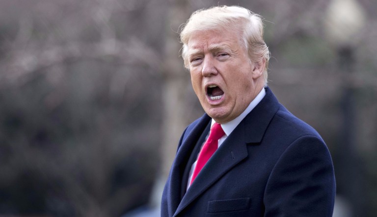 President Trump's approval rating continues to hover far below 50 percent and has dipped as low as 32 percent during his first year, a historic low for a first-year president. (Andrew Harrer/Bloomberg)