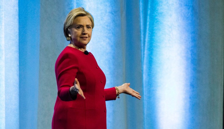 Former Democratic presidential candidate Hillary Clinton said cyberattacks on vital infrastructure should be considered an act of war, after Russia's attempts to meddle in the 2016 election. (Christopher Katsarov/The Canadian Press via AP)