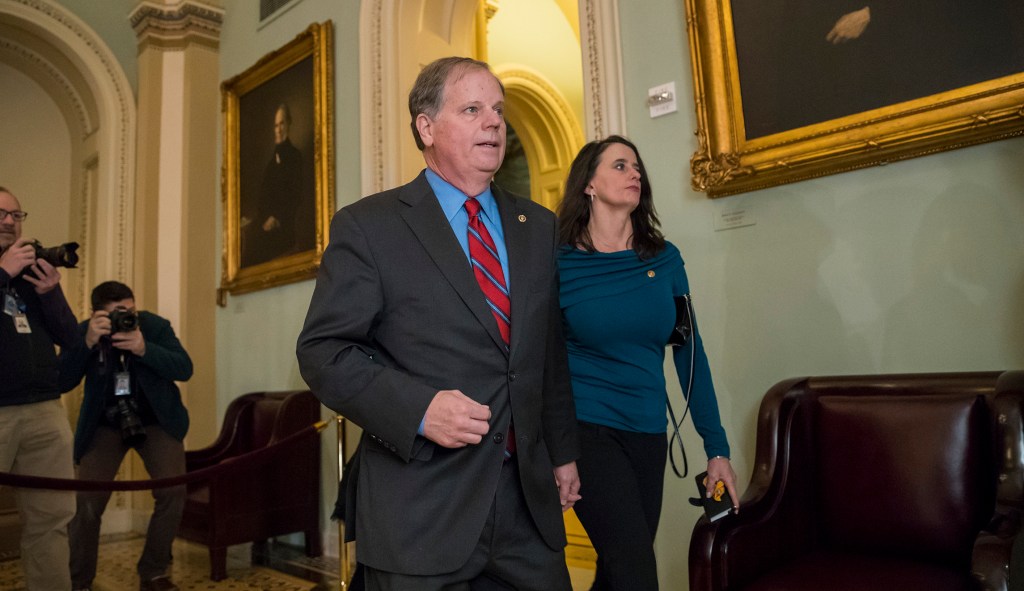 Doug Jones becomes fourth Democrat to support spending bill