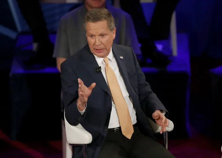 Republican presidential candidate Ohio Gov. John Kasich said that all Donald Trump is offering voters is a 