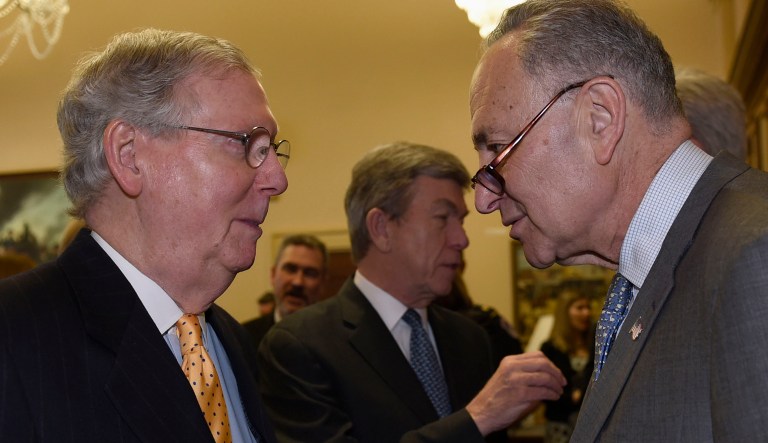 The Senate must wait until 1 a.m. to consider the measure and it will require 60 votes — including at least nine Democrats — to advance. (AP Photo/Susan Walsh)