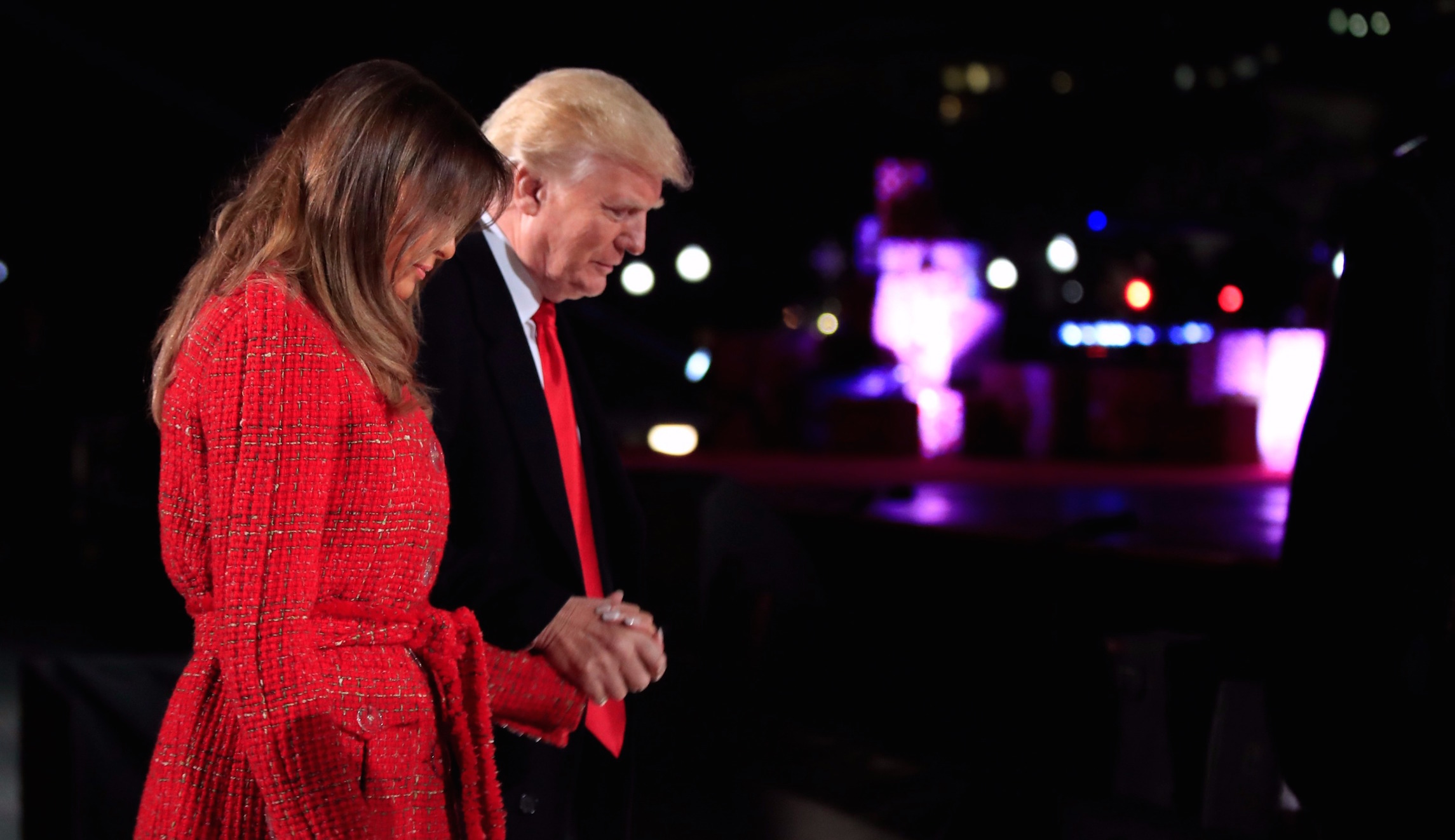 Trump avoids mention of Mike Flynn’s guilty plea at White House Christmas party