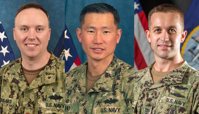 The unit's XO, Lt. Cmdr. Jason M. Gabbard, was relieved after being found wearing only boots after getting intoxicated at a gathering for chiefs and officers. Both Cmdr. James J. Cho, and Command Master Chief Jason K. Holden were also fired for attempting to cover up the incident, according to a report. (Photos courtesy: U.S. Navy)