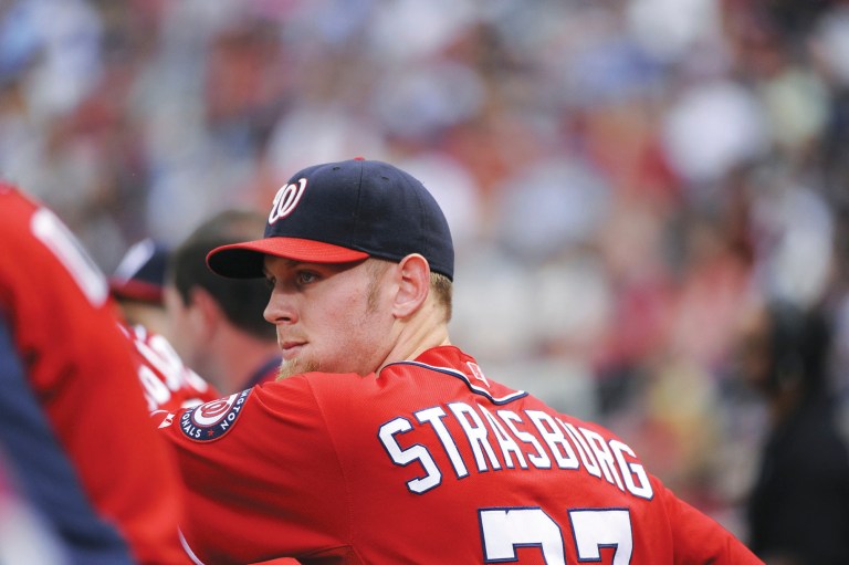 David Tulis/AP
Stephen Strasburg was shut down in September to make sure he remains healthy in his recovery from Tommy John surgery.