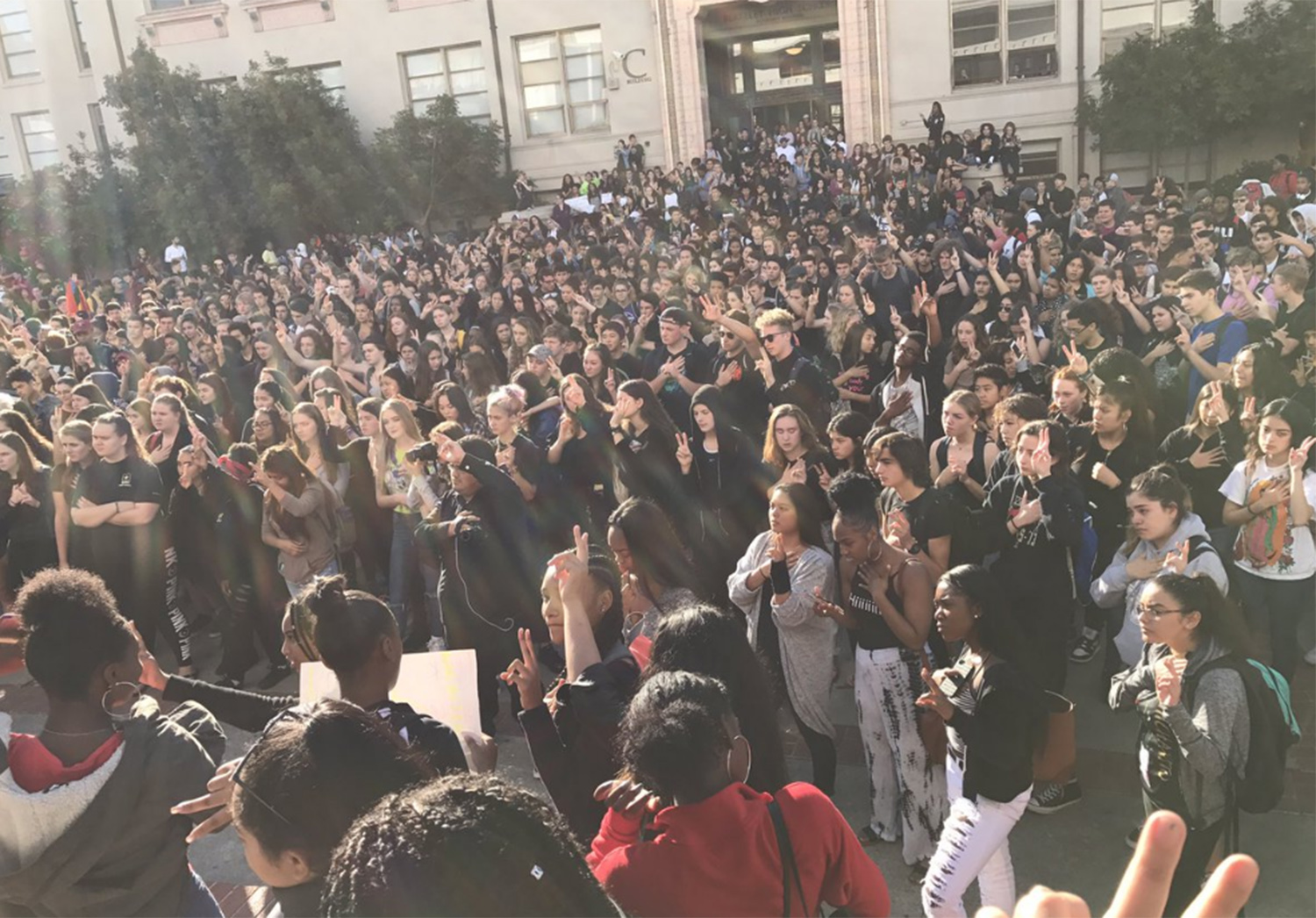 California high school walks out following Trump victory