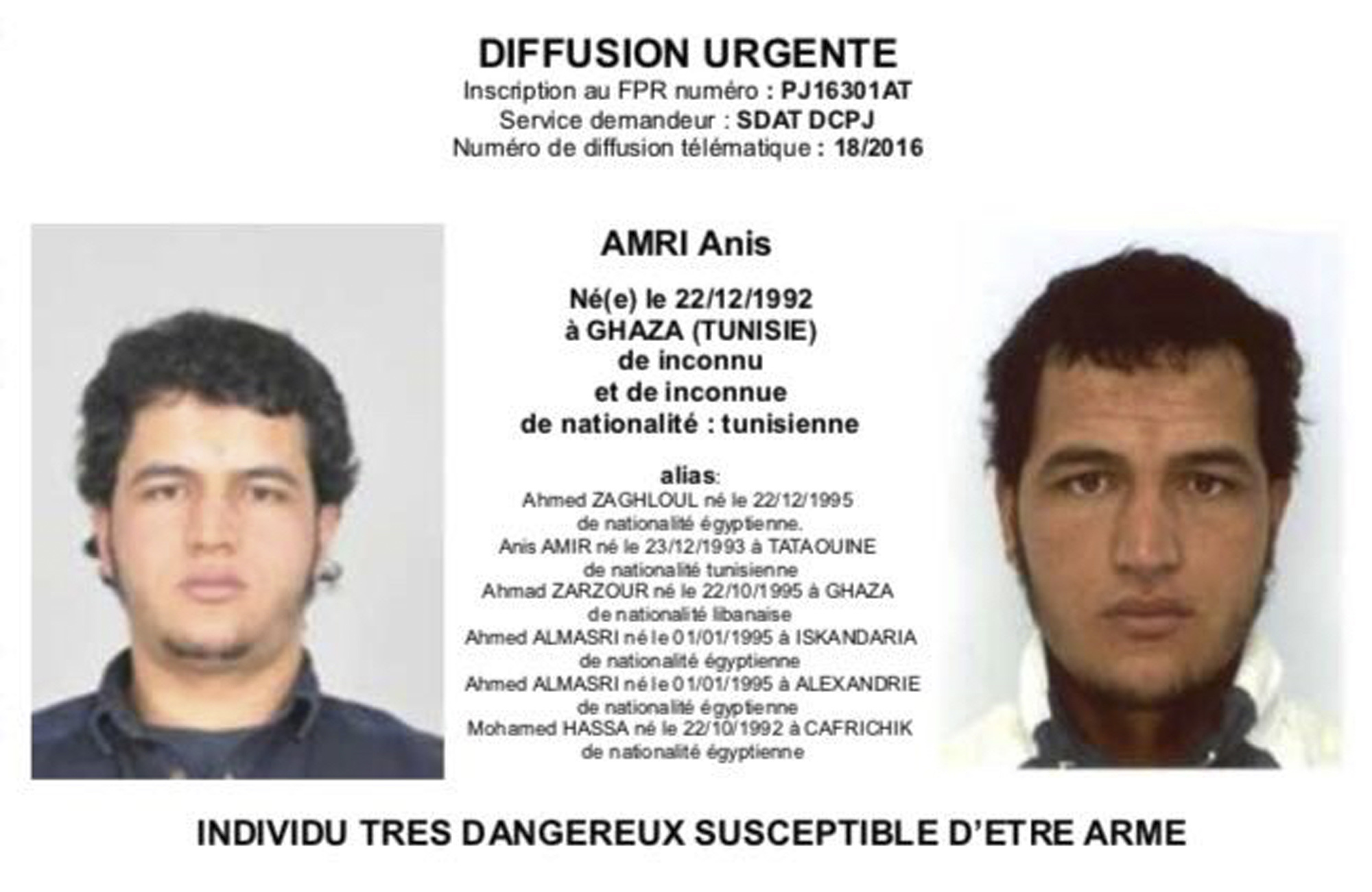 Tunisian man wanted in Berlin Christmas market attack