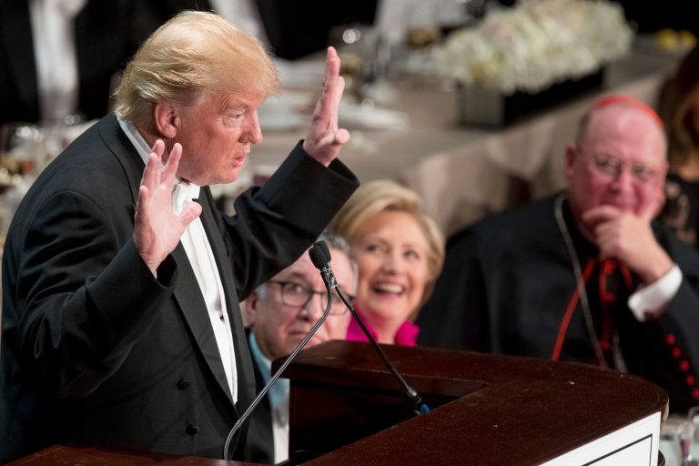 Out of the 785 minutes of total Donald Trump coverage, 440 minutes (56 percent) were devoted to his controversies, such as his past crude comments about women and his tax history information. (AP Photo)