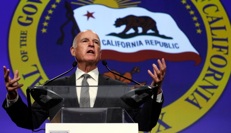 Democratic California Gov. Jerry Brown signed landmark 