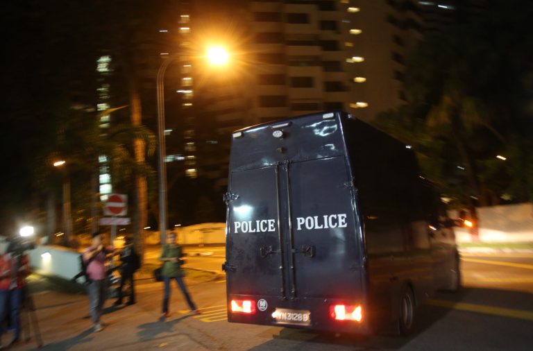   A police hearse leaves Mount Elizabeth Hospital on Saturday Dec. 29, 2012 in Singapore. A young Indian woman who was gang-raped and severely beaten on a bus in New Delhi died Saturday at the hospital, after her horrific ordeal galvanized Indians to demand greater protection from sexual violence that impacts thousands of women daily, in homes, streets and public transport, but which often goes unreported. (AP Photo/Wong Maye-E)  