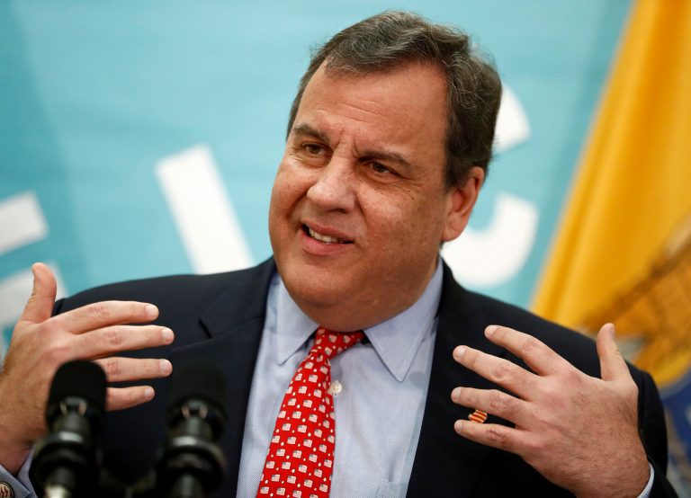 New Jersey Gov. Chris Christie and his wife, Mary Pat, will visit President Trump at the White House Tuesday afternoon. (AP Photo/Julio Cortez)