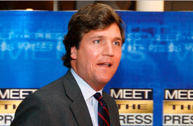 Conservative journalist Tucker Carlson is reported to be the replacement for Fox News star anchor Megan Kelly as she leaves the network this week. (AP Photo/Charles Dharapak, File)