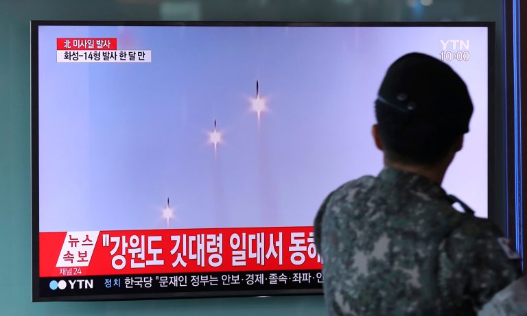 North Korea fired three short-range ballistic missiles on Friday, including two projectiles that did not 