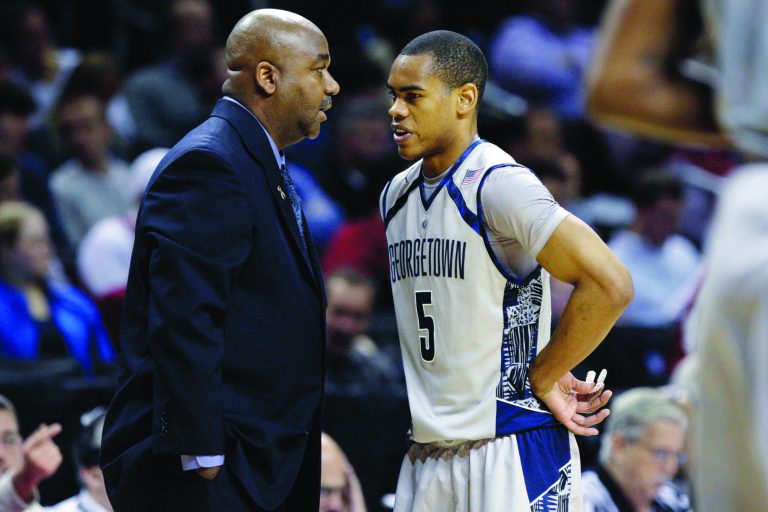 Frank Franklin II/AP
Georgetown coach John Thompson III hasn't discussed it, but that doesn't mean players such as Markel Starks aren't pondering what all the changes in the Big East mean.