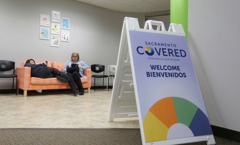 Federal spending on Obamacare pushed overhead spending up to $893 per insured person, according to a think tank study. (AP Photo/Rich Pedroncelli, file)