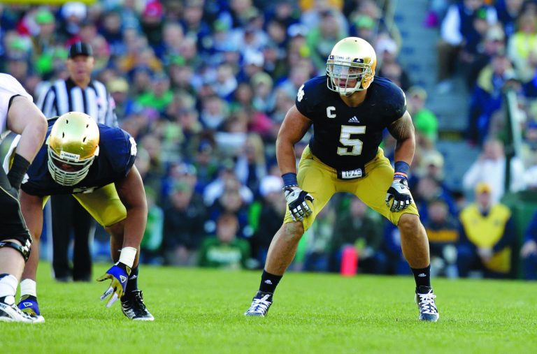 Michael Conroy/AP
Linebacker Manti Te'o and Notre Dame can earn a berth in the BCS title game with a win over USC on Saturday.