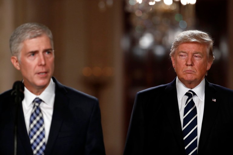 Judge Neil Gorsuch described President Trump's comments on the judiciary as 
