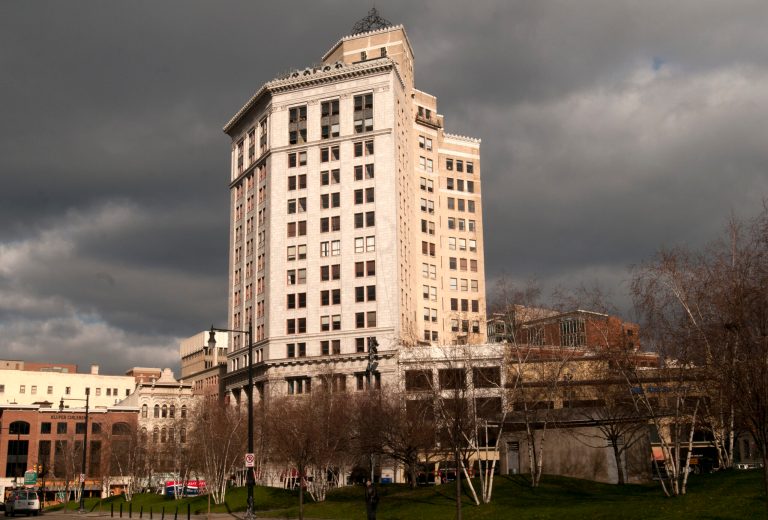   This Nov. 27, 2012 photo shows the McKay Tower in Grand Rapids, Mich. The building, which has more than a dozen bank vaults stashed here and there, is in the midst of an upgrade project being undertaken by its new owners, Steadfast Property Holdings Inc., of which Derks is director of operations. Steadfast, owned by Jonathan Borisch, founder of Borisch Manufacturing of Kentwood (now Amphenol Borisch Technologies), has been busy resealing windows, fixing the faÃ§ade and making other internal upgrades to the grand dame of Grand Rapids skyscrapers since purchasing the building for $10.5 million in May. (AP Photo/The Grand Rapids Press, Chris Clark) ALL LOCAL TV OUT; LOCAL TV INTERNET OUT  