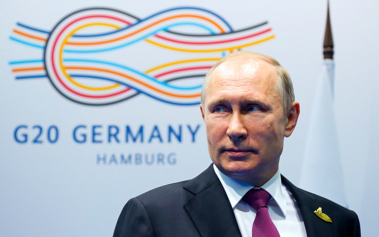 The Russian president's plane reportedly made a 300 mile detour to avoid Poland and the Baltic states. (AP Photo/Alexander Zemlianichenko, Pool)