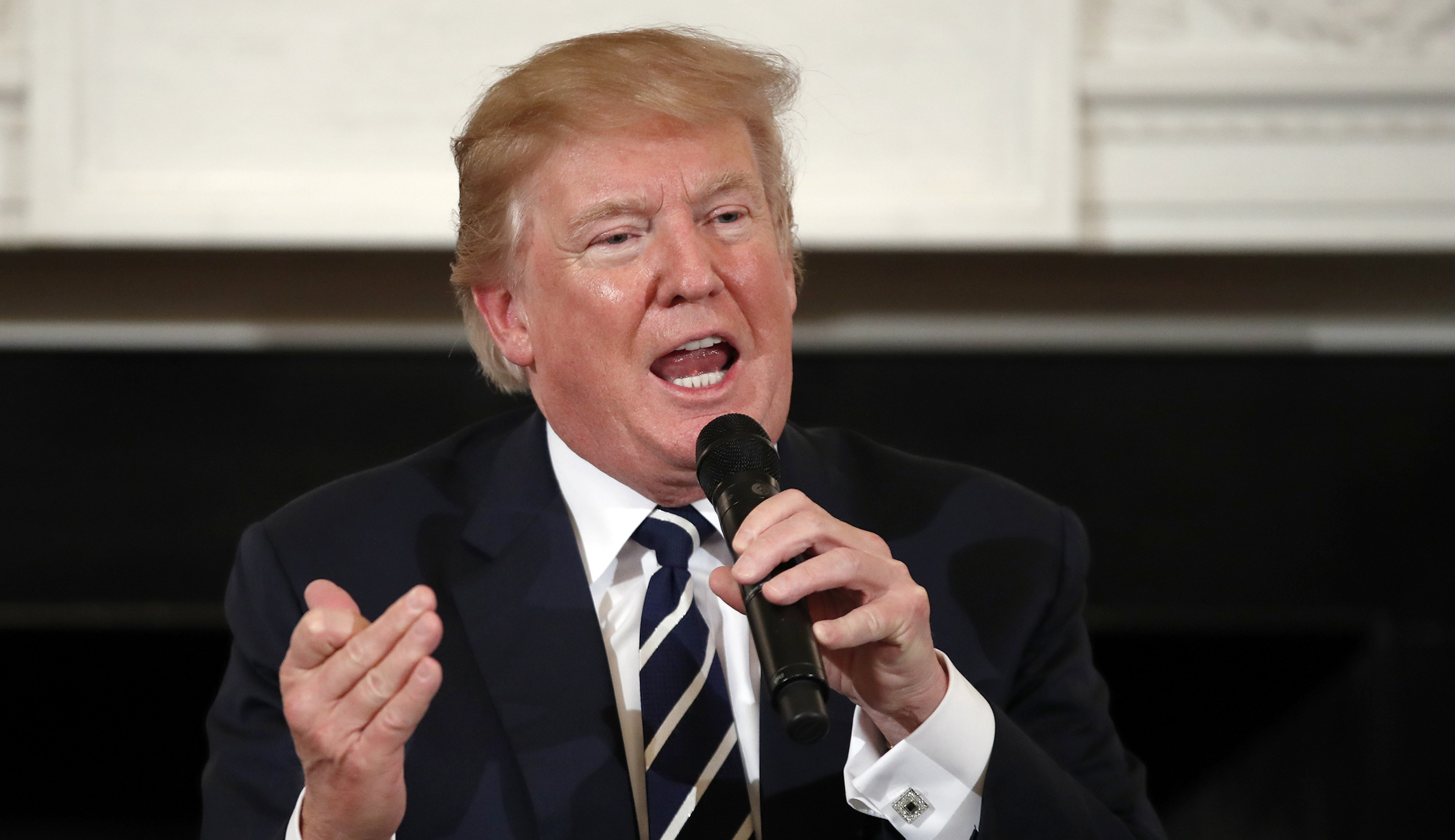 Trump tells school shooting victims that arming teachers may be the answer