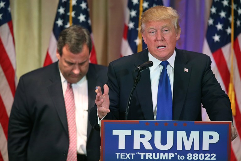 When Gov. Christie endorsed his former foe Donald Trump, it looked like it might be the first of a flood of endorsements. Turns out, not so much. (AP Photo/Andrew Harnik)