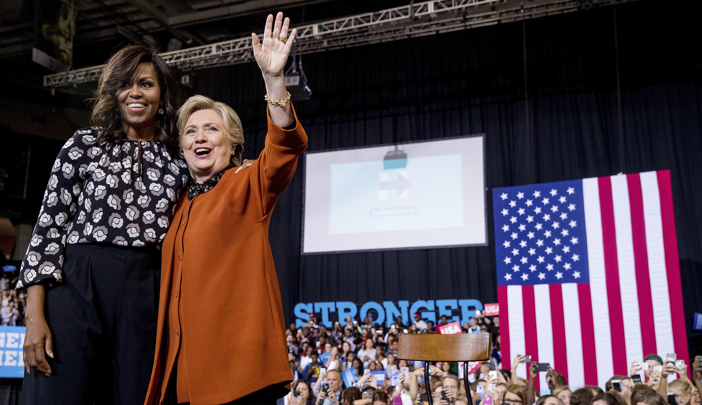 Michelle Obama and Hillary Clinton, two former first ladies, throw shade on the ladies