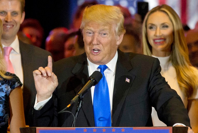 Donald Trump blasted the media for taking his recent comments about raising taxes on high-income earners out of context. (AP Photo/Mary Altaffer, File)