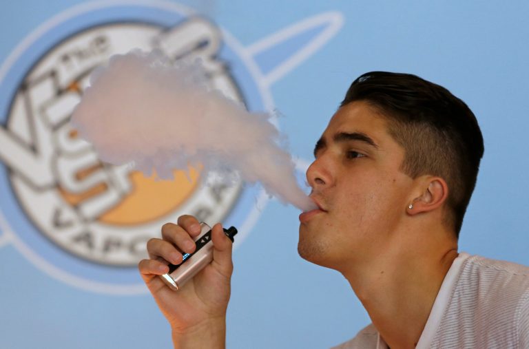 About 65 percent of American adults think e-cigarettes are harmful to the health of people who use them, less than tobacco cigarettes but more than marijuana, the poll said.Â (AP Photo/Rich Pedroncelli)