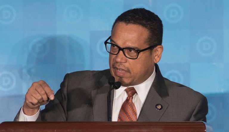 Rep. Keith Ellison, D-Minn, had indicated earlier this year that he was considering jumping into the Senate race this year. (AP Photo/Branden Camp)