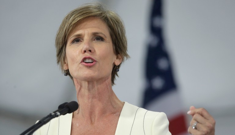 Former U.S. Deputy Attorney General Sally Yates to join Georgetown University's law school as a distinguished lecturer this fall. (AP Photo/Steven Senne)