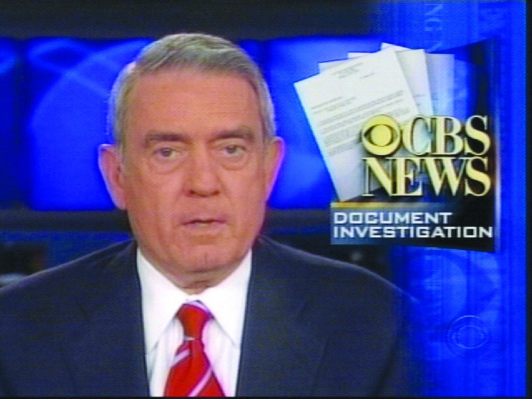 AP File
CBS Evening News Anchor Dan Rather speaks on his Monday, Sept. 20, 2004, news broadcast about the controversy surrounding documents used in a story questioning President Bush's National Guard Service. CBS News apologized for a 