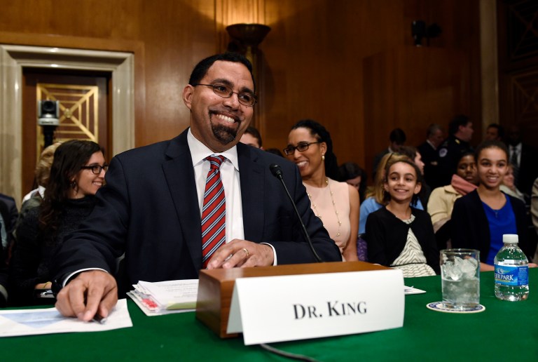 If confirmed, John King would replace Arne Duncan, who resigned in January. (AP Photo/Susan Walsh)