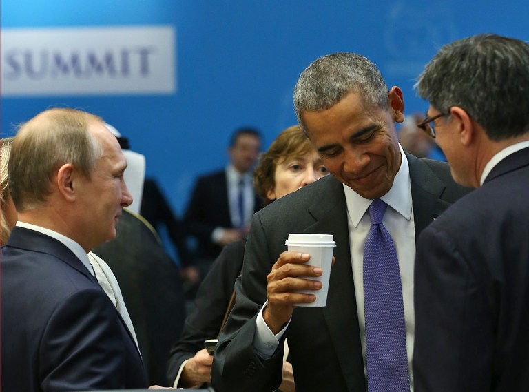 President Obama and Vladimir Putin also discussed Moscow's decision to build a bridge between its mainland and Crimea, and the Russian military's continued involvement in Syria. (AP Photo)