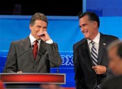 Romney, Perry exchange shots in GOP debate