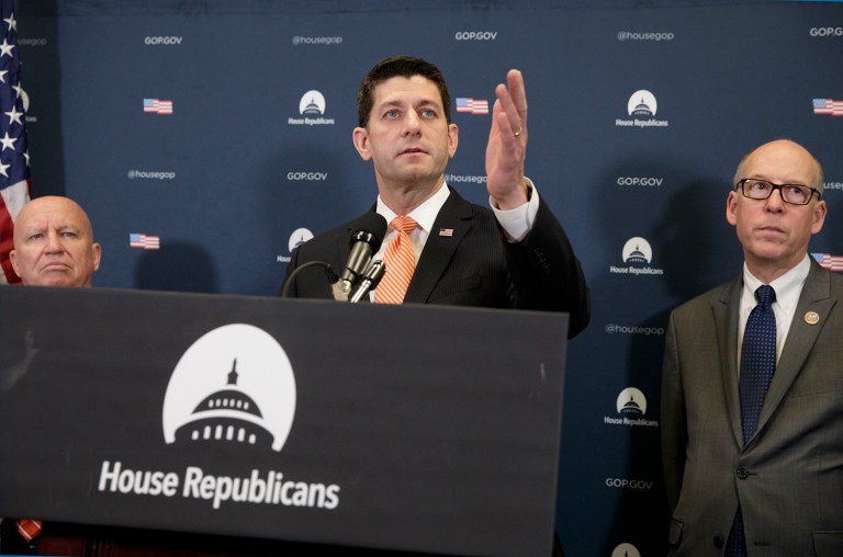 The House hopes to send a healthcare bill to the Senate in the coming weeks, but internal disagreement over major elements of the plan, including how to structure tax credits for insurance purchases and the fate of Obamacare's Medicaid expansion, could slow things down. (AP Photo/J. Scott Applewhite)