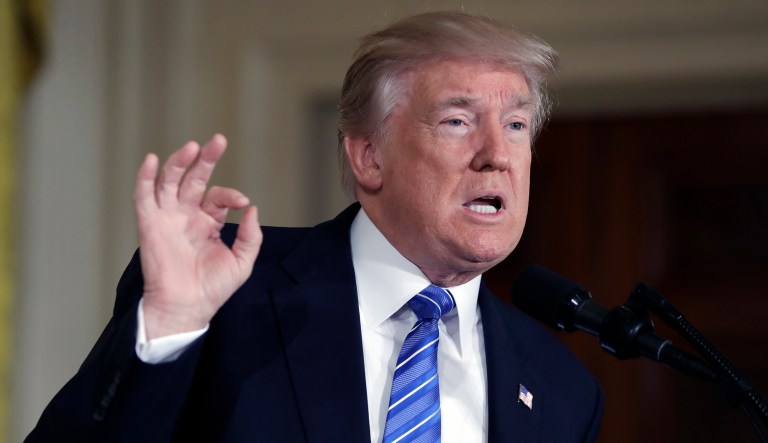 The president noted the VA accountability legislation was part of his campaign promise. (AP Photo/Evan Vucci)