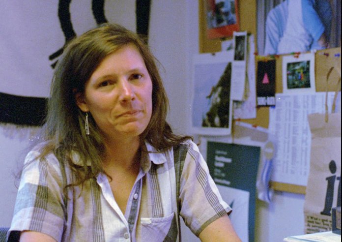 Jennifer Joy Freyd, a University of Oregon psychology professor, poses in Eugene, Ore., in 1996. (AP Photo/Tim Klass)