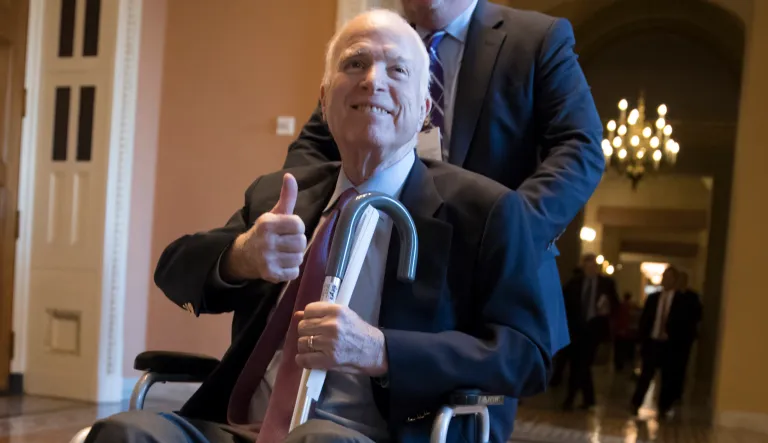 Sen. John McCain, R-Ariz., was diagnosed in July with a primary glioblastoma. After he missed votes on Monday and Tuesday, it was revealed he was 