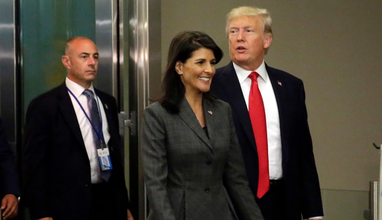 Haley, has emerged as the public face of the Trump administration's foreign policy amid a series of international crises. (AP Photo/Richard Drew)