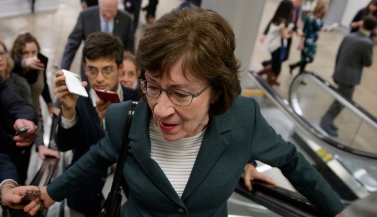 Sen. Susan Collins, R-Maine, said she received an "ironclad commitment" from Senate Majority Leader Mitch McConnell, R-Ky., and President Trump that two bills stabilizing health insurance markets would become law by the end of the year. (AP Photo/J. Scott Applewhite)