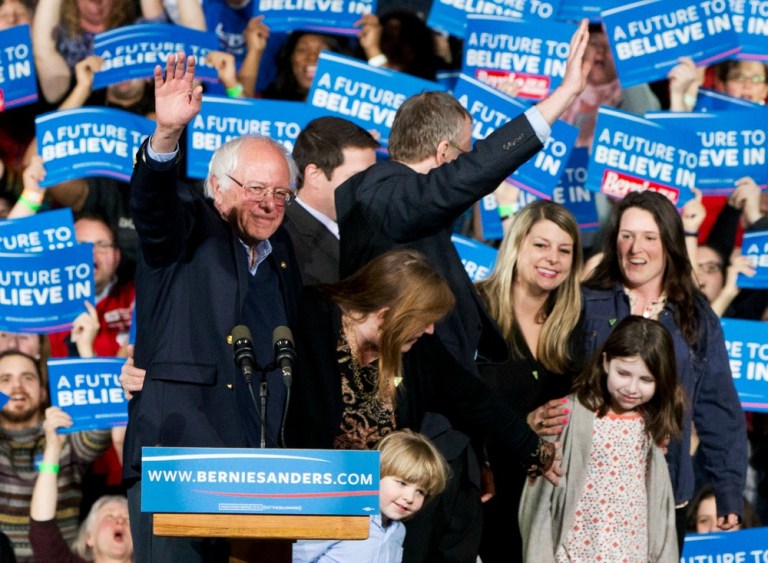 Bernie Sanders overcame Hillary Clinton's narrow lead in Oklahoma on the 2016 election cycle's most important day thus far. (AP Photo)