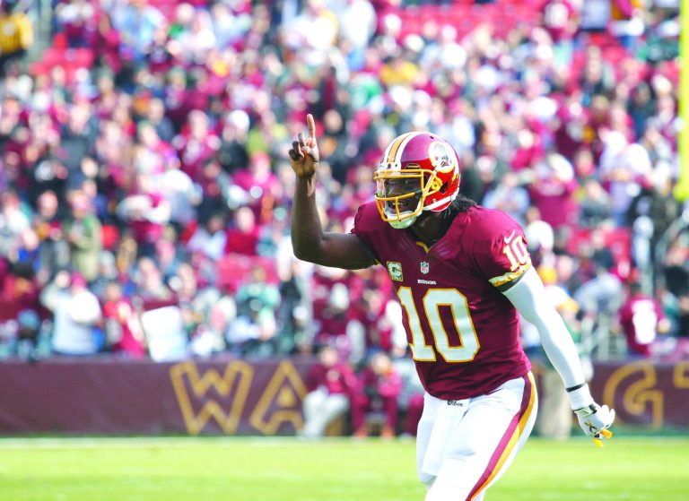 Quarterback Robert Griffin III (Jennifer Milbrett/The Washington Examiner)
