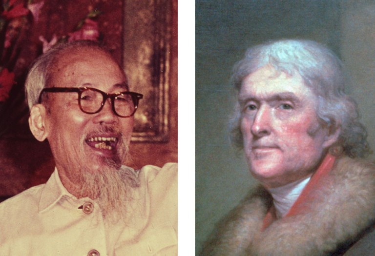 President Truong Tan Sang of Vietnam has drawn parallels between revolutionary Ho Chi Minh and American founding father Thomas Jefferson.