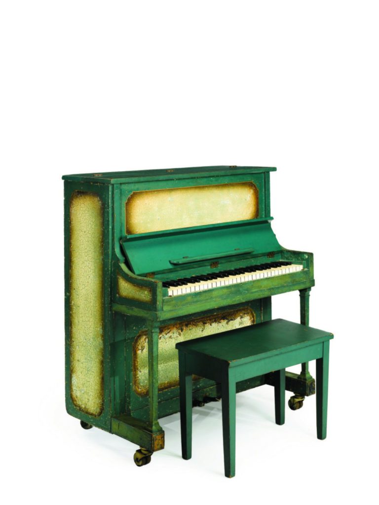 This undated photo provided by Sotheby's shows the piano used in the movie 