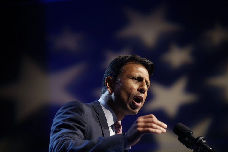 Louisiana Gov. Bobby Jindal announces his candidacy for President in Kenner, La., Wednesday, June 24, 2015. (AP Photo/Gerald Herbert)