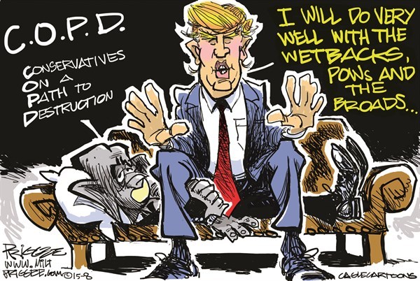 Editorial cartoon: Conservatives on a path to destruction