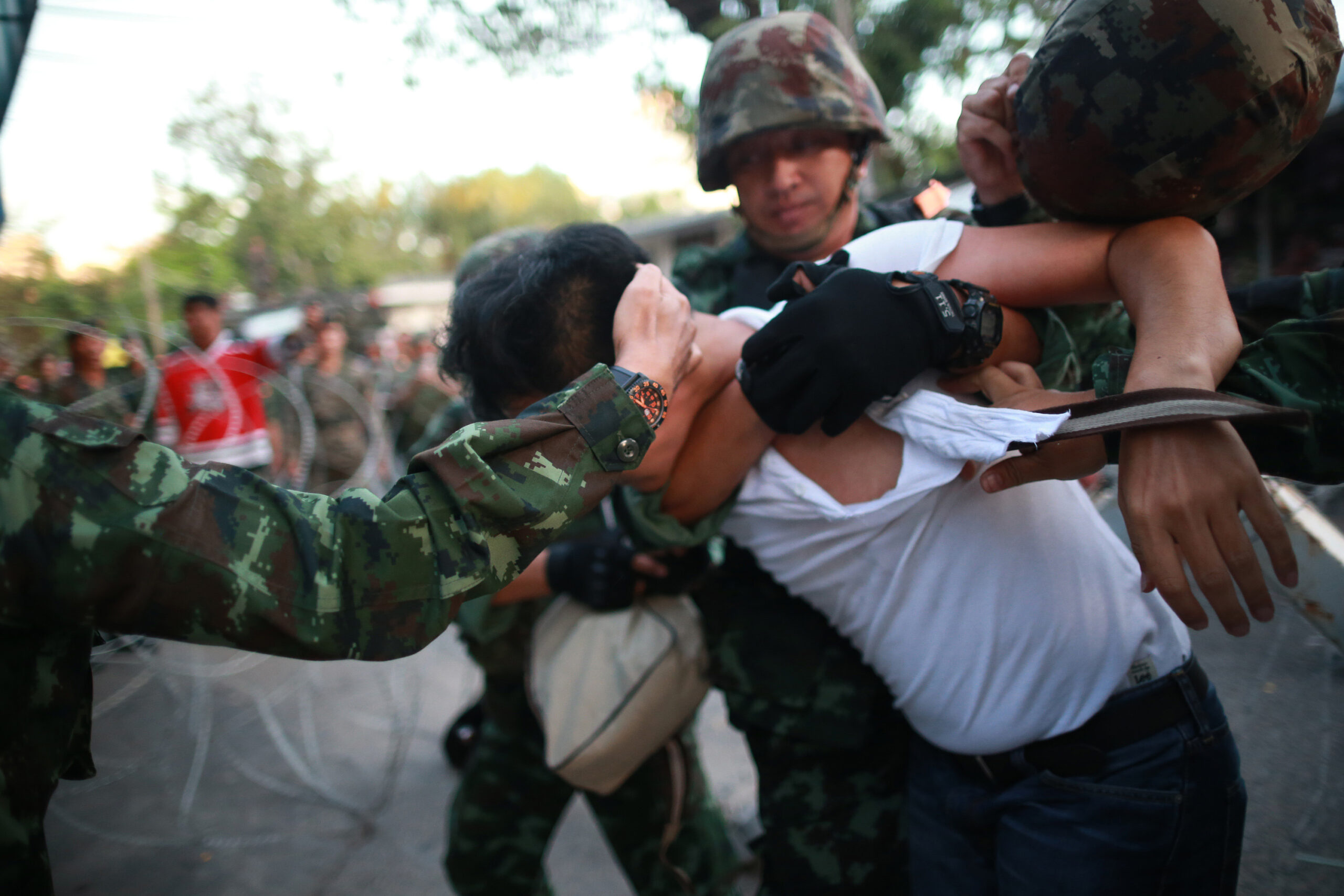 Thai coup leader warns against protests