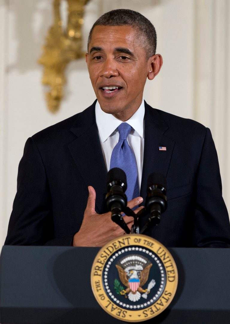 President Barack Obama speaks during a ceremony to award the 2012 National Medals of Arts and National Humanities Medals in the East Room of White House, Wednesday, July 10, 2013, in Washington.  (AP Photo/Carolyn Kaster