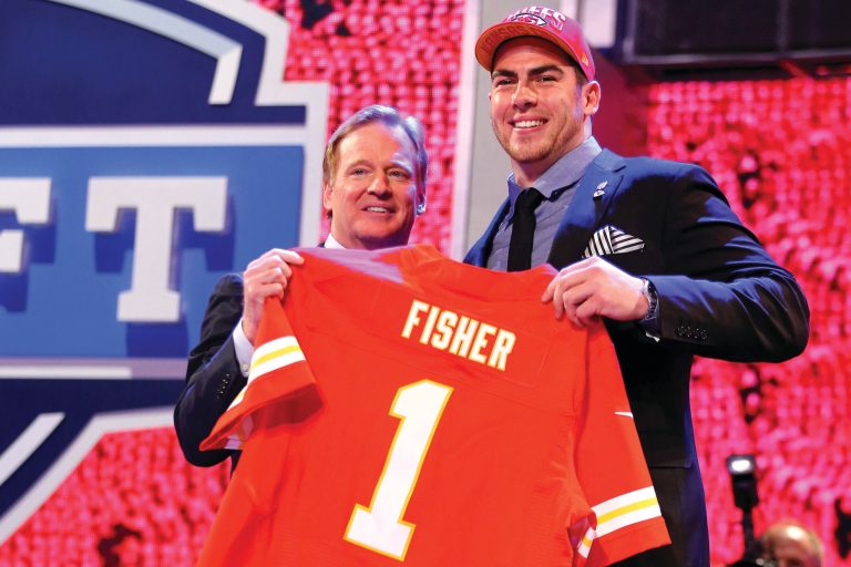 Al Bello/Getty Images
Offensive tackle Eric Fisher became just the third player at his position selected first overall in the draft since 1970.