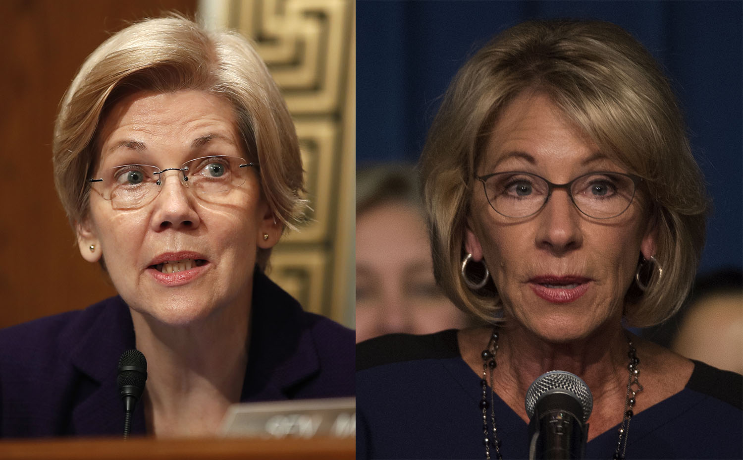 Why is it okay to silence Betsy DeVos but not Elizabeth Warren?