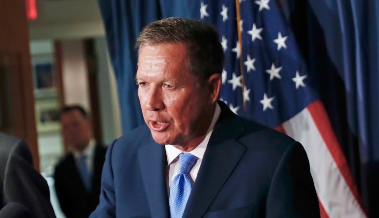 John Kasich has discussed with advisers if there's 